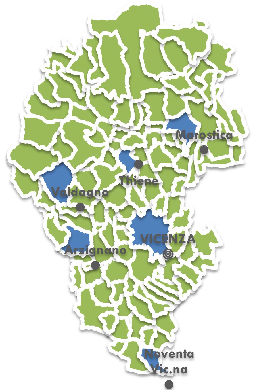 Le colonnine - Comuni coinvolti